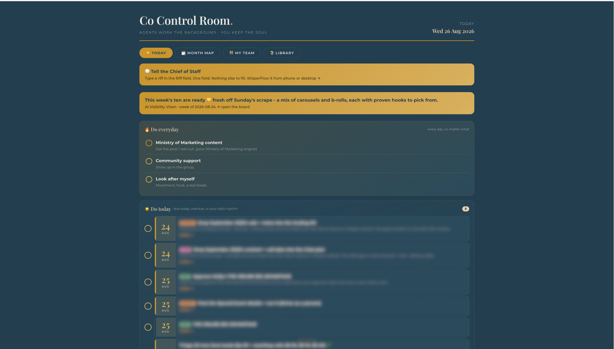 My Head Office dashboard